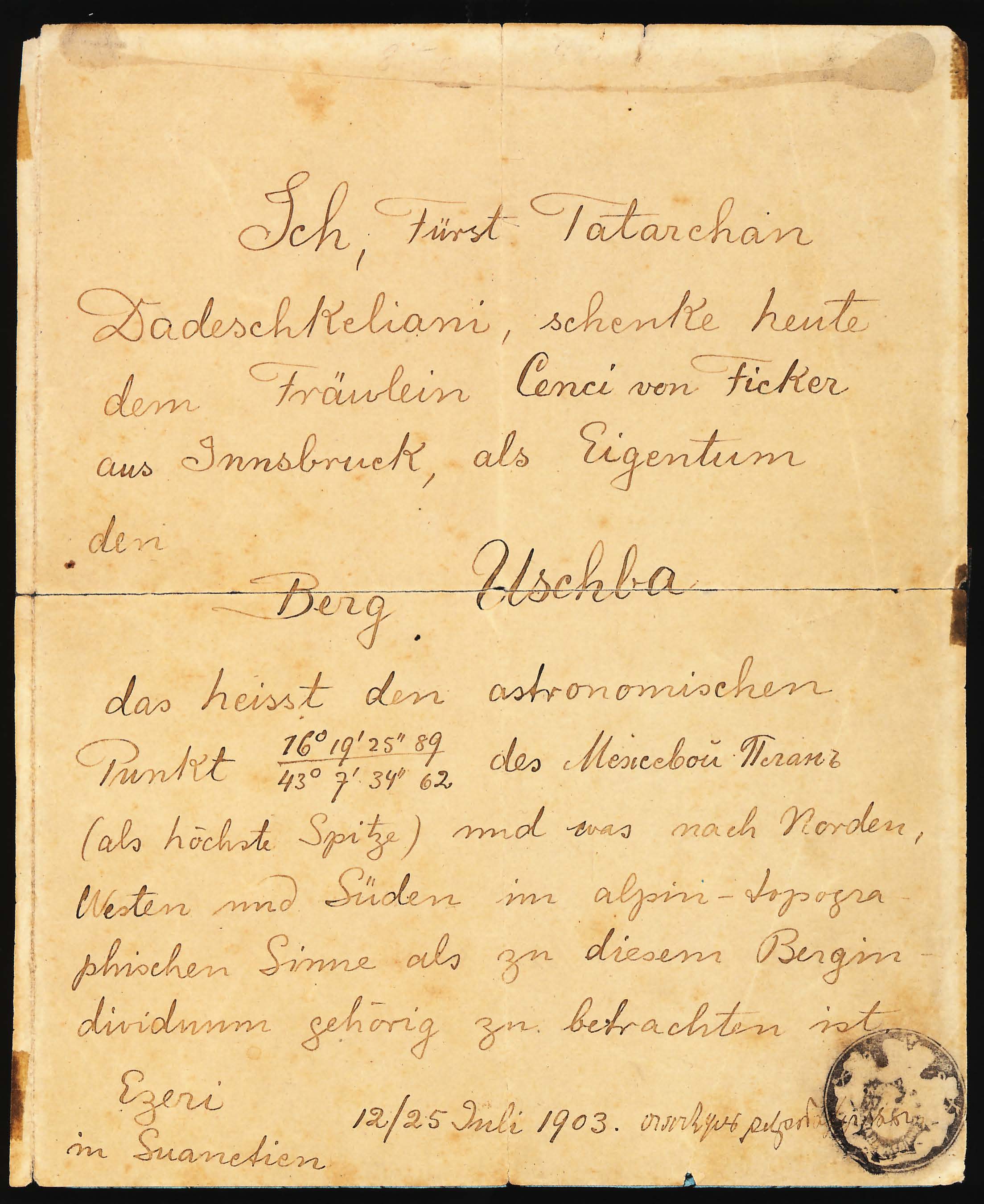 1903 Ushba Deed Page 1